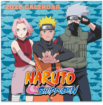 Grupo Erik Kalender 2025 Wandkalender 2025 Naruto Shippuden Kalender 2025 Familienplaner 2025 30 x 30 cm Jahreskalender Familienkalender 2025 - Offizieller Manga Kalender