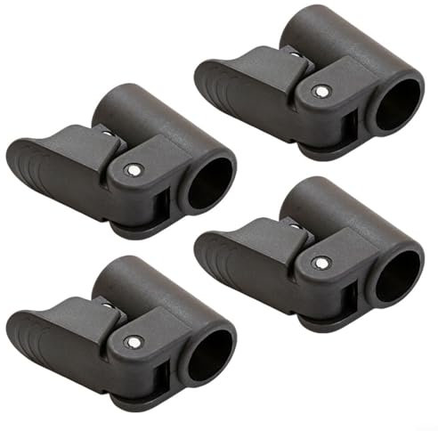 EpheyFIF Tarp Clips, 4 Stück ABS Zeltklemmen-Befestigung für Vordach, Wohnwagen, Vorzelt, Annexe Stangen, 22–25 mm Markisenclips für Markisen, Camping, Wohnwagen, Vordächer