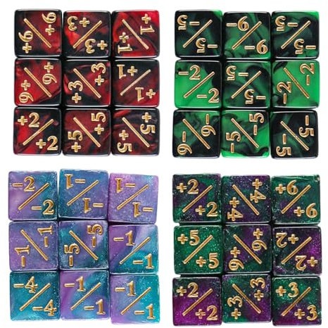 Lerpwige 36 Stück Acryl Loyalitätszähler Würfel Positive Und Würfel Kleine Würfel Würfel Kartenspiel Zubehör