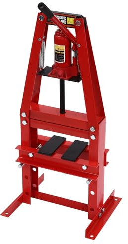 AOOUNGM Presse d'atelier hydraulique 6T, presse de cadre de voiture, presse de roulement à presser, presse hydraulique 130 mm, presse d'atelier en acier au carbone pour les prises de voiture, joints à