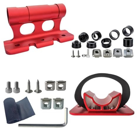 F Fityle Portabici da Tetto per Auto e Rimorchio Camion - Supporto per Forcella Bici con Asse Passante da Ruota, Rosso