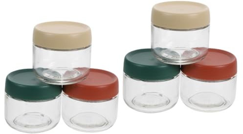 ibasenice 6 Pièces Pot scellé Conteneur pour nourriture bébé Récipient de stockage alimentaire malette rangement pot de rangement pour bébé bocal en verre avec couvercle boîte de verre pp