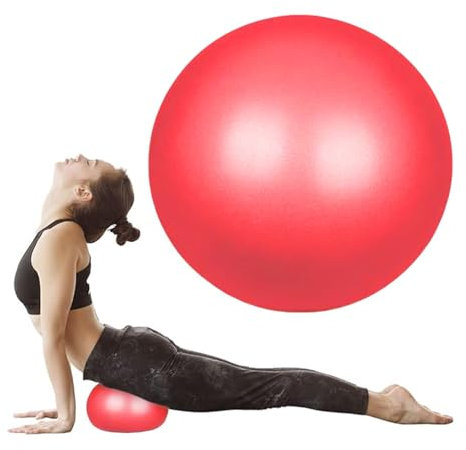 flintronic Gymnastikball Kleiner Pilates-Ball, 25cm Soft Yoga Ball, mit aufblasbarem Strohhalm, Anti-Burst-Übungsball für Yoga, Pilates, Balance, Physiotherapie, Stretching und Core-Fitness