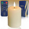 Ember Candles™ 10cm Signature Ivory LED Flickering Battery Candle – 100% Real Wax, Ultra-Realistic, Flameless, Hand-Poured Design, 6-Hour Timer for Safe Indoor Use (Without Remote Control)