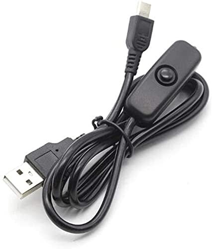 USB Power Cable for Pi USB A/M -Micro USB 5P 501 with ON/OFF Switch Raspberry Pi USB Cable 1m Black Electronic Work Charging