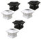 Heiikiuy 3X Solar Post Cap Lights Outdoor Post Solar Lights LED Bulb Fence Post Lights for Inch Wooden Posts Warm White