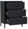 skølm Kommode Atria schwarz, Sideboard für Wohnzimmer, Metall Kommode mit 3 Schubladen, Metallschrank, Mehrzweckschrank Größe 80x60x38 cm