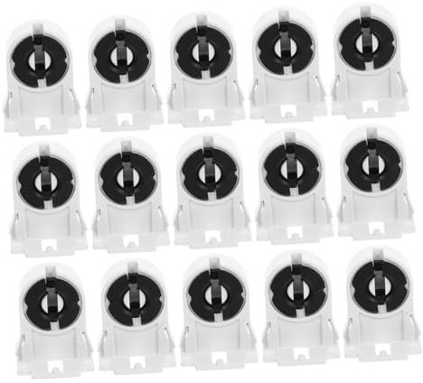 Mikikit 20 Stücke T8 Leuchtstofflampenfassung Für LED Röhre Retrofit Lampenfassung Adapter Lampenfassung Sockel Lichtsteckdosen Home Office Lampenzubehör