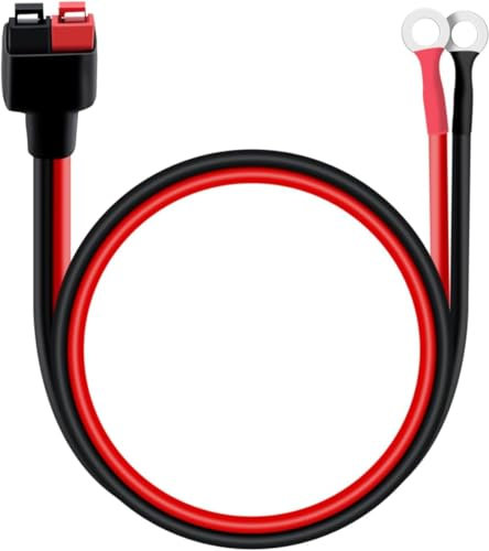 HuaLiSiJi Anderson Connecteur avec Borne à Joint Torique 12AWG 45A Cable Anderson Batterie pour Voiture, Motos, Remorque, Chargeur de Batterie de Générateur Solaire ﻿ (1 m)