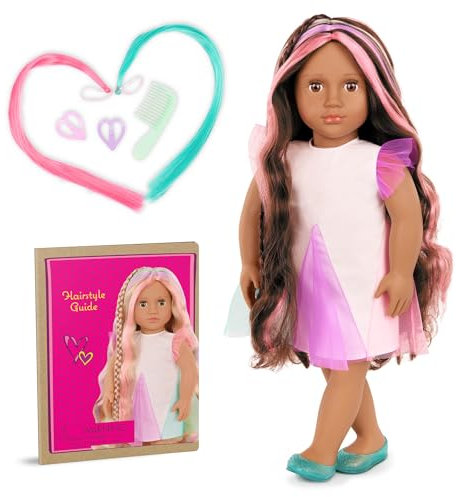 Our Generation – 18-inch Hair Grow Doll – Extendable Braid & Styling Accessories – Pretend Play – Toys for Kids Ages 3 Years Old & Up – Tania from Hair to There