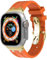 IRFKR Correa de goma para Apple Watch Ultra 49mm, correas de reloj Serie 8 7 45mm, banda deportiva suave para iWatch 6 5 4 SE 44mm 42mm, pulsera de silicona(Orange gold,49MM)