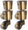 Hochleistungs -Caster -Räder, Zaubererräder 4pcs 360 ° 90 kg Schwerlast -Ersatzmetall für Sofa, Stuhl, Couchtisch, Schrank, Bronzefarbe