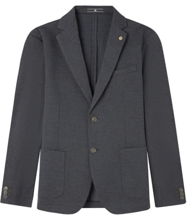 SPRINGFIELD Pique Melange Blazer with Decorative Pin Detail On Flap Blazer De Piqué Hombre