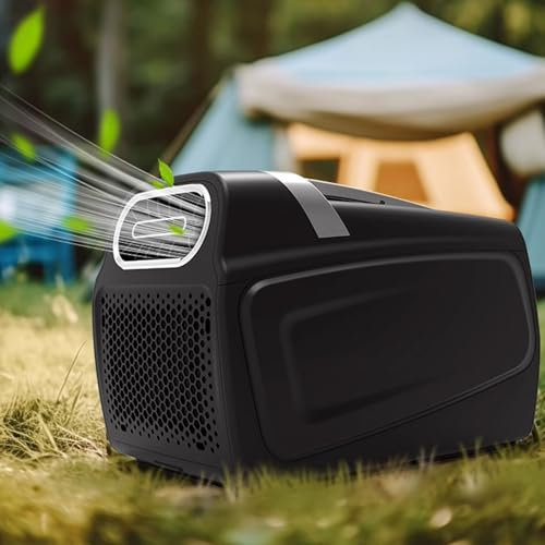 Climatiseur Mobile Sans Unité Extérieure Rafraichisseur D'air Silencieux Climatisation Portable avec Double Tuyau, LED, 3 Vitesses, Télécommande