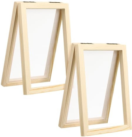 OFFIGAM 2pezzi Cornice in Legno Per Fabbricazione Carta Fai Da Te Telaio Riciclabile Con Setaccio Per Ragazzo Ragazza Ragazza Kit Educativo Per Attività Manuali e Creatività Familiare