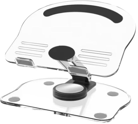 Koolenry Acrylic Tablet Stand 360° Rotation Adjustable Phone Bracket Folding Anti-Slip Holder for 4.7-13inch Stand