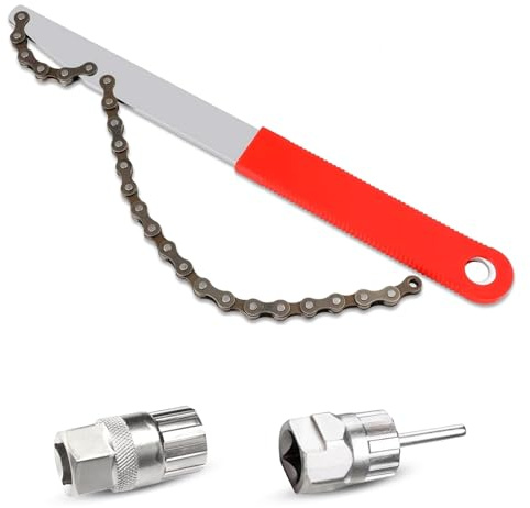 MIYUANGKJ Fahrrad Kettenpeitsche Kassettenabzieher Zahnkranzabzieher und Abzieher Ritzelabnehmer Fahrrad Innenlager Entferner Set Cassette Lockring Tool geeignet für Kassetten Kranz