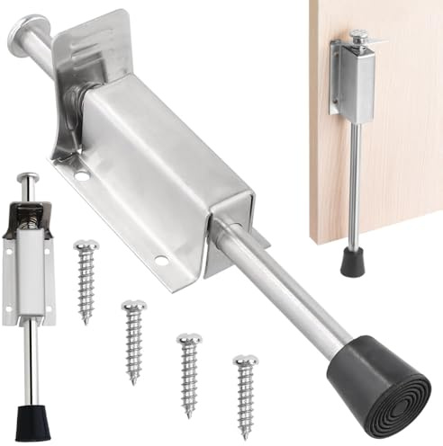 SKJJM Türfeststeller Boden, Türfeststeller mit Fußbedienung, Zinklegierung Pedal Türstopper, Metall Door Stopper mit Schraube für Garagentor, Innentüren, Innentüren, 250mm