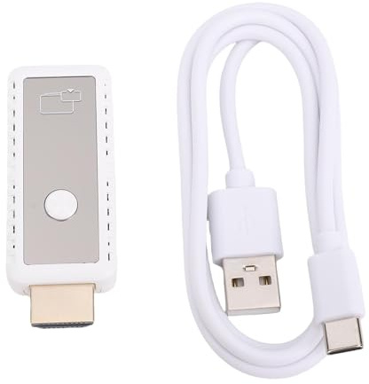 Topiky Wireless Transmitter Receiver, 4K Decoding 1080P Full HD Output 60Hz Refresh Rate, Dual Band Technology, Plug and Play with 2 in 1 Function, for Laptops TVs Tablets