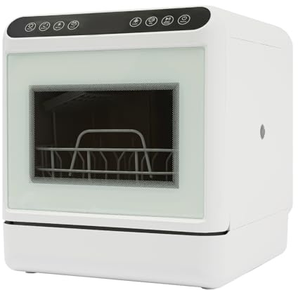TONFEION Tischgeschirrspüler Geschirrspüler mit 6L Wassertank, Mini Geschirrspüler mit & ohne Wasseranschluss, 4 Programme, Tischspülmaschine Max.Plattengröße 22cm, für 4-6 Personen