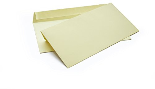 Briefumschläge DIN Lang 114x229 mm (vanille) 120 g/m² ohne Fenster haftklebend (Artikel: 200A) (100)