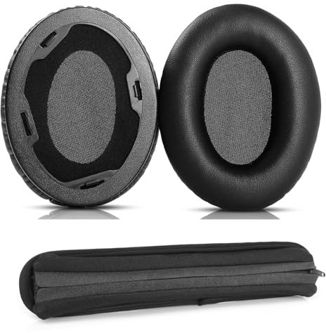 yunyiyi schwarz Ersatz Ohrpolster Ohrpolster Kissen Bezug und Kopfband Kissen kompatibel mit Beats by Dr. DRE Studio 1.0 Kopfhörer