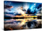 Startonight Bilder Mehrfarbiger Himmel II, Leinwandbilder Moderne Kunst, Natur Wanddeko Kunstdrucke, Wandbilder XXL Wohnzimmer Groß Wand Bild 80 x 120 cm, Tag Nacht Effekt, Elegante Geschenkidee Deko