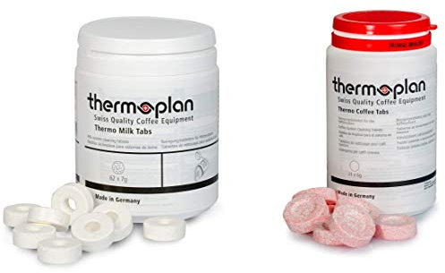 Thermoplan | Black & White 4 C Tab Set | Reinigungsset für drei Monate | 3 Dosen Thermo Milk Tabs + 3 Dosen Thermo Kaffee Tablets