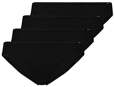Skiny 4er Pack, Advantage Cotton Damen Rio Slip (44, Black)