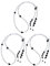 rainbow safety 3 Brillenkette Brillenhalter Perlen Brillenband RC02 (Schwarz)