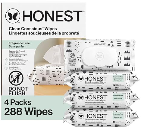 Lot de 288 lingettes pour bébé Motif géométrique