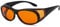 Eyekepper 100% Blue Light Reduction,Fitover Anti-Blue Blocking Computer Glasses with Extra Amber Lenses for Women, Black
