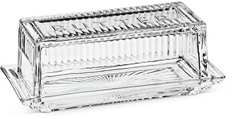 Abbott Collection Beurrier en verre avec couvercle - 17,8 cm de long