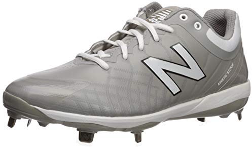 New Balance Herren 4040v5 Metal Baseballschuh, grau/weiß, 47.5 EU