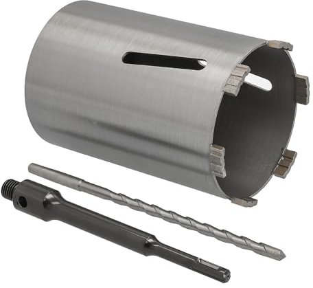 BTEC Diamant Betonbohrkrone mit 180mm Nutzlänge für Kernbohrungen in Beton, Mauerwerk Ziegel, Poroton uvm. SDS-plus lang (200mm) Aufnahme und Zentrierbohrer Ø 127 mm