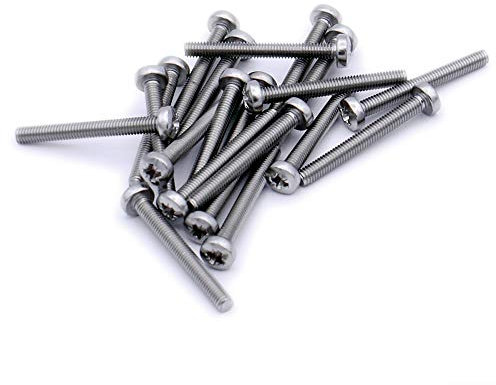 Lot de 20 vis à métaux Pozi M3 (3 mm x 22 mm) en acier inoxydable (A2)