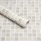 Hode Self Adhesive Wallpaper Mosaic 40X300cm, Vinyl Wrap Self Adhesive Stick on Wall Tiles, Sticky Back Plastic for Kitchen Bathroom Waterproof Khaki