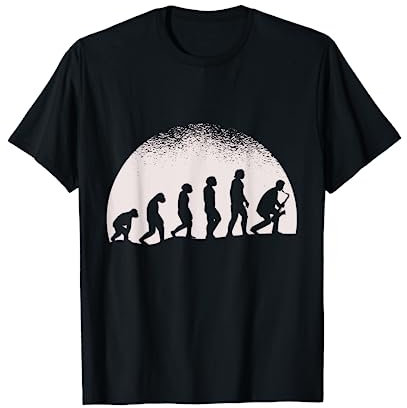 Evolution Saxophon T-Shirt Musik Jazz Musiker Geschenk T-Shirt