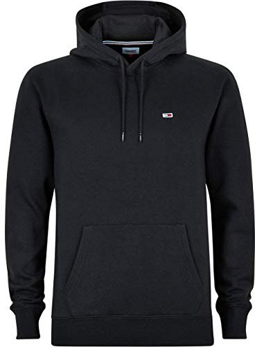 Tommy Jeans Herren Hoodie TJM Regular mit Kapuze, Schwarz (Black), XS