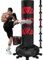 RDX 6FT 330LB Boxsack Stehend Erwachsene, Trainingshandschuhe und Überzug Set XXL Freistehender Standboxsack Boxing mit Saugfuß Freestanding Punch Bag für MMA Kickboxen Kampfsport Boxpartner Muay Thai