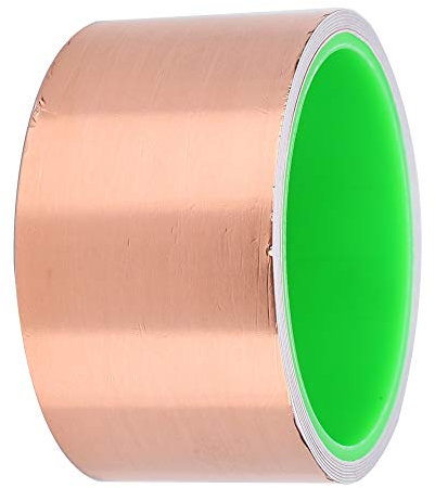 Alomejor Copper Tape Multi Uses Strong Adhesive Double Sided Conductive Copper Foil Tape for EMI Shielding(5CM*5.5M)