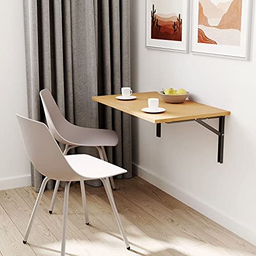 mikon 80x35 | Wandklapptisch Klapptisch Wandtisch Küchentisch Schreibtisch Kindertisch | Eiche HELL