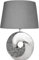 BRUBAKER Lampe de table ou de chevet anneau en pierre argentée - Lampe de table moderne avec base en céramique - hauteur 42,5 cm, Gris chrome