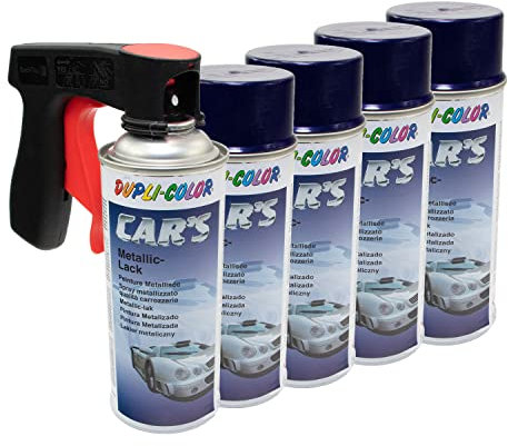 Lackspray Spraydose Sprühlack Cars Dupli Color 706844 blau-lila metallic 5 X 400 ml mit Pistolengriff