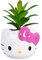 Silver Buffalo Sanrio Hello Kitty Face 3-Inch Ceramic Mini Planter with Artificial Succulent