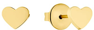 Prinzessin Lillifee Ohrstecker Edelstahl Mädchen Kinder Ohrschmuck, 0,5 cm, Gold, Herz, Kommt in Schmuck Geschenk Box, 2033363