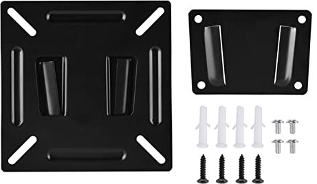 TV Wall Mount Bracket, Wall Mounted Stand Monitor Mount Bracket Holder for 12 to 24 Inch LCD LED Monitor TV PC Screen Weight Capacity Up to 22lbs