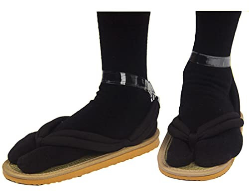 TWSTIV Cosplay Kimetsu No Yaiba Kamado Tanjirou Nezuko Schuhe Geta Clogs Hausschuhe mit Tabi Socken, Hashibira Inosuke, Large