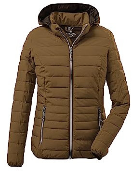 G.I.G.A. DX Damen Steppjacke/Casual Funktionsjacke in Daunenoptik mit abzippbarer Kapuze Uyaka, hellbraun, 46, 28041-000