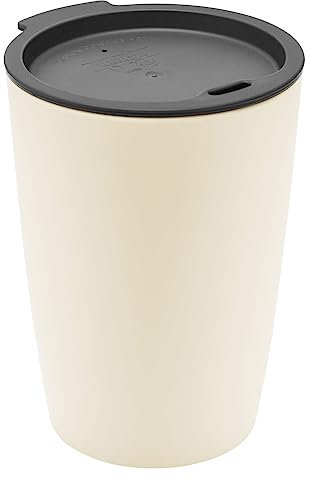 Magu Natur-Design Trinkbecher Coffee to Go Beige ca. 310 ml aus einem Polymer aus natürlichen Materialien Mehrwegbecher Kaffeebecher